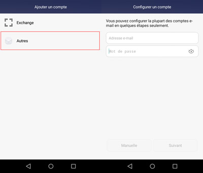 Accéder à Email sur Android