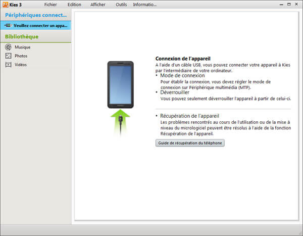 Activer Samsung Kies 3