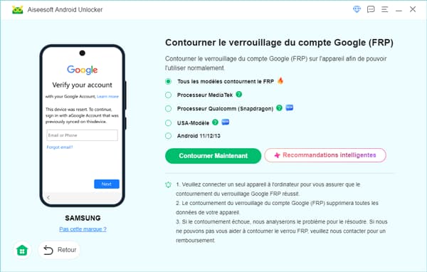 Commencer la suppression du FRP