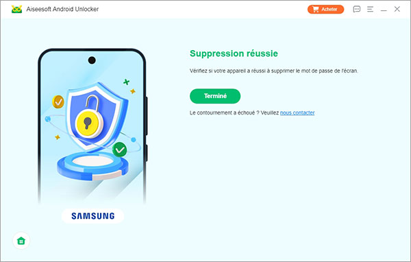 Supprimer le mot de passe de l'écran