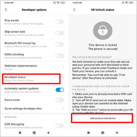 Association du compte Xiaomi