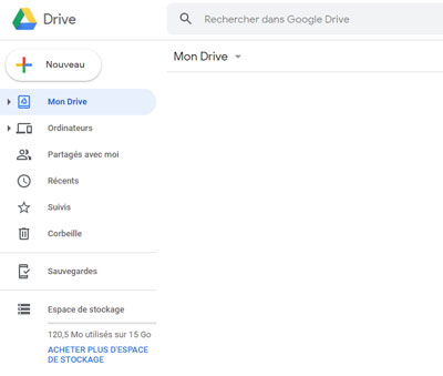 Se connecter à Google Drive