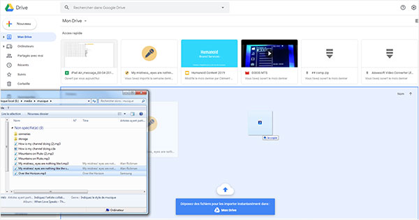 Importer le fichier PC en Google Drive