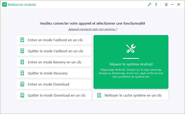 Connecter l’appareil à ReiBoot pour réparer un Xiaomi