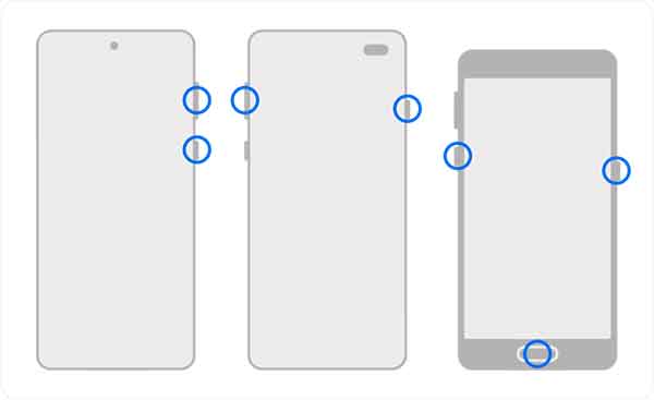 Réinitialiser Samsung via les boutons physiques