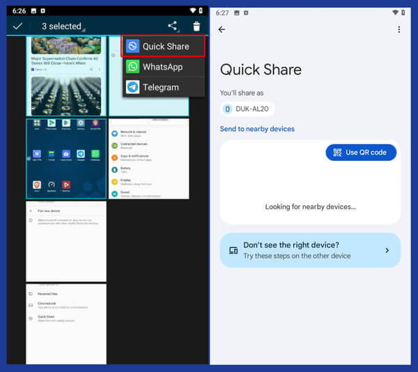 Transfert de données Xiaomi vers Samsung sans fils