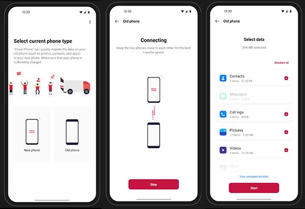 Transférer avec OnePlus Switch