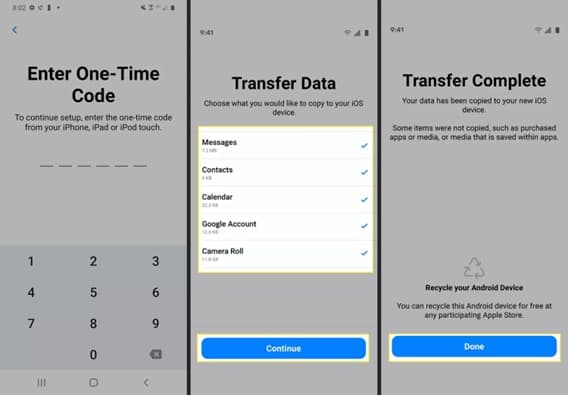 Transfert Xiaomi vers iPhone avec Migrer vers iOS