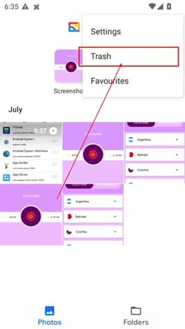 Vérifier le dossier Supprimés récemment