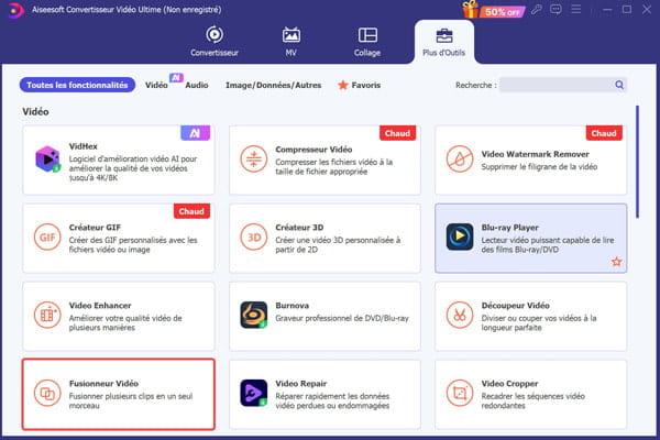Ouvrir Fusionneur Vidéo