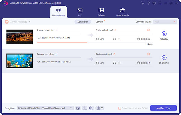 Convertir des fichiers en MP3