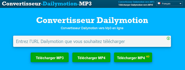 Convertir Dailymotion en MP3 avec Convertisseur-Dailymotion-MP3