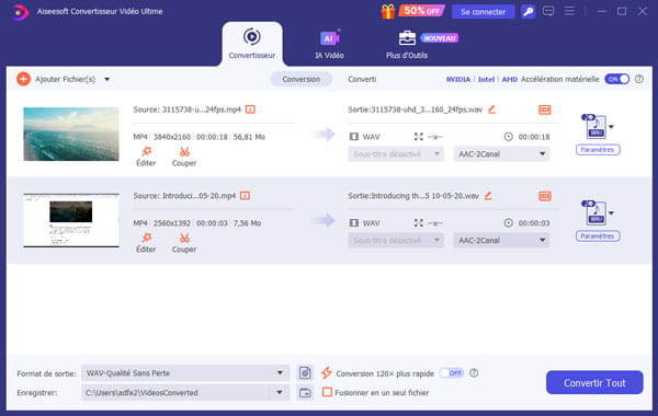 Fusionner les clips vidéo