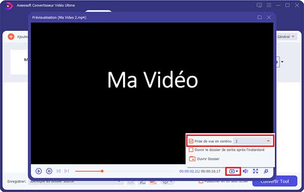Prendre les instantanés