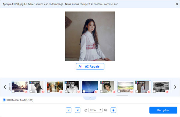 Utiliser la fonction AI Repair