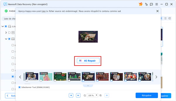 Cliquez sur AI Repair