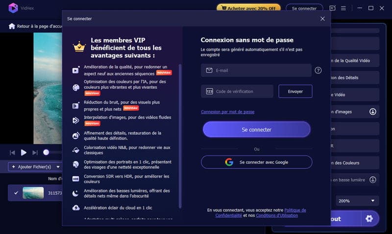 Se connecter VidHex