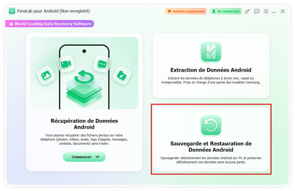 Lancer FoneLab pour Android