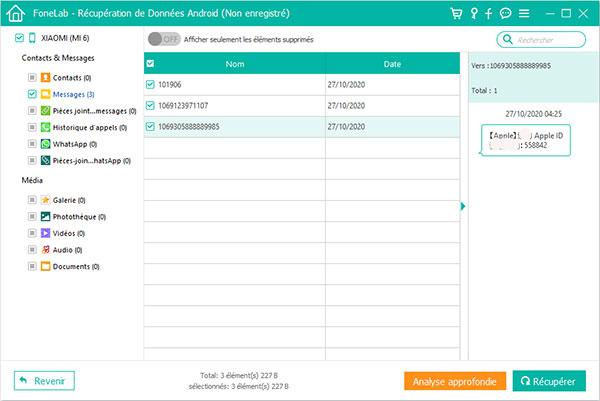 Récupérer les données Android