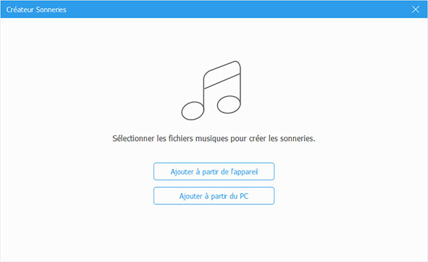 Interface de Créateur Sonneries