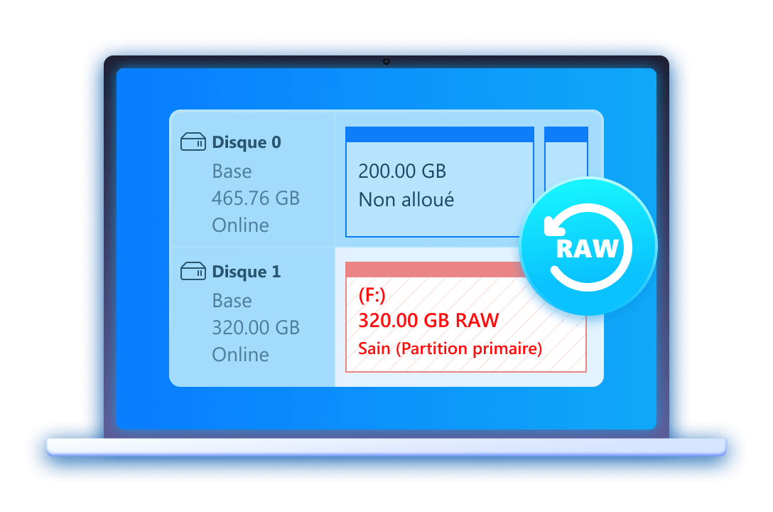 Récupération de partition RAW