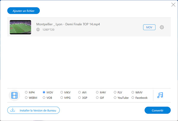 Convertir MP4 en MOV avec Aiseesoft Convertisseur Vidéo Gratuit en Ligne