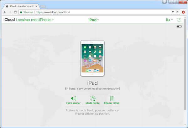 Localiser mon iPad via iCloud
