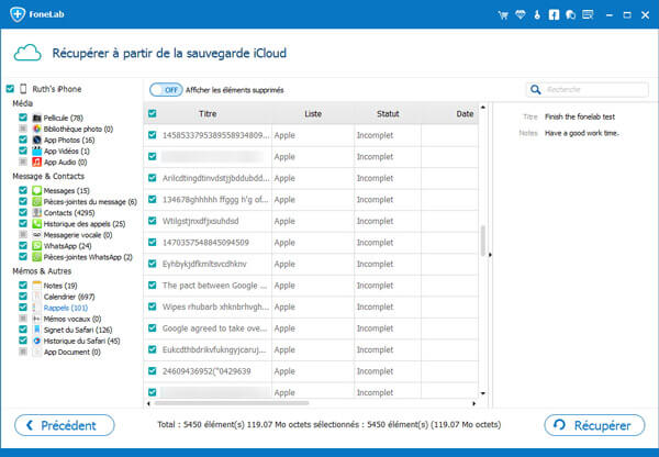 Récupérer la sauvegarde iPhone depuis iCloud