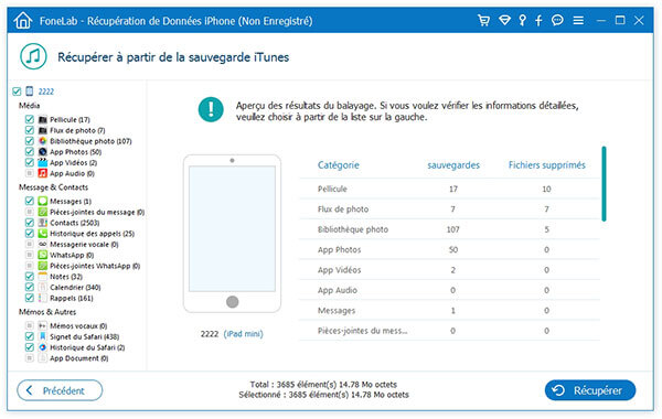 Récupérer les photos WhatsApp depuis la sauvegarde iTunes