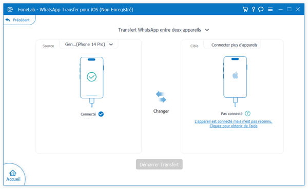 Transférer les données WhatsApp entre appareils iOS