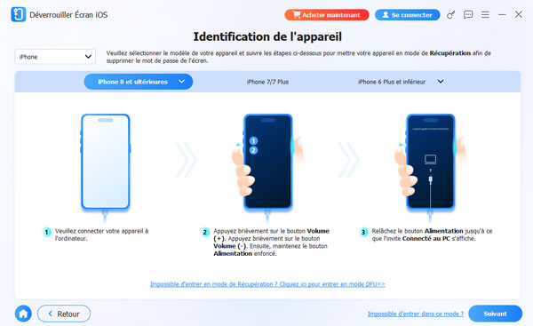 Connecter l'appareil iOS à PC