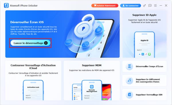 Lancer le déverrouillage