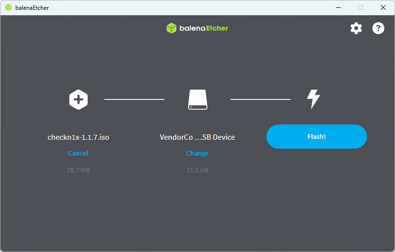 Choisir Flash à partir du fichier