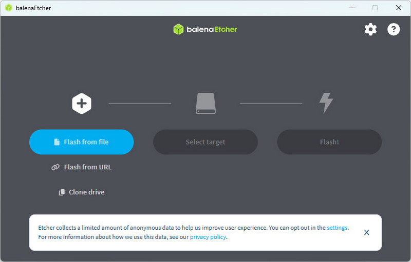 Choisir Flash à partir du fichier