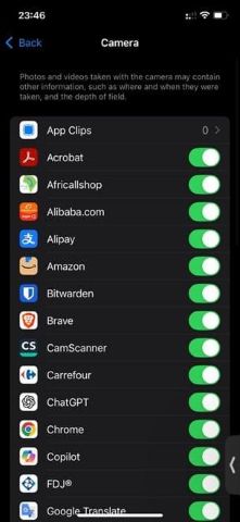 Désactiver l'accès au micro ou à la camera