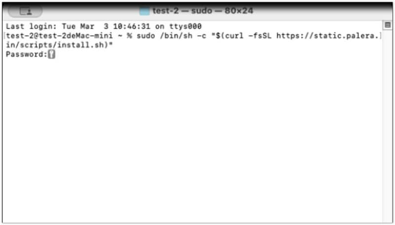 Entrer la ligne de commande