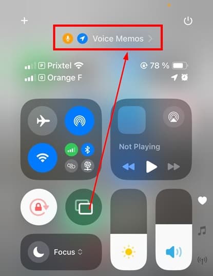 Identifier l'application responsable du point orange iPhone