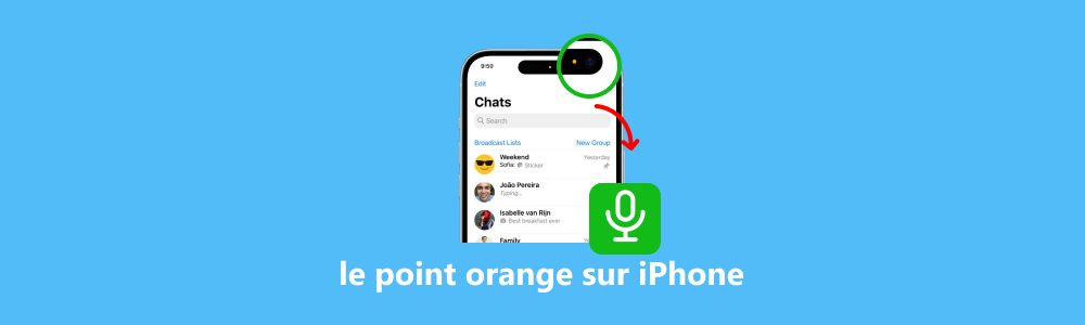 Le point orange sur iPhone
