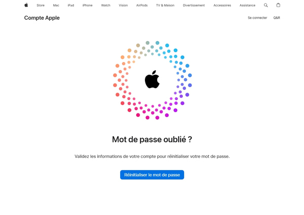 Récupération de l’Apple ID