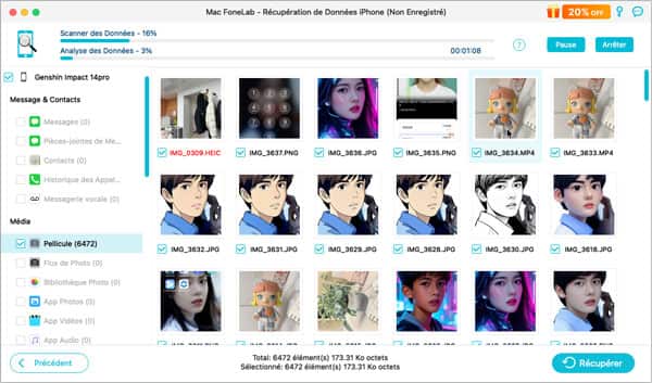 Récupérer les données iOS à partir d'un appareil iOS