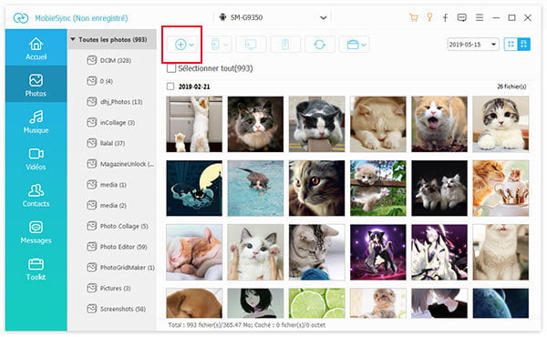 Transférer des photos PC vers le téléphone portable