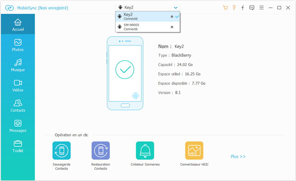 Connecter les deux téléphones Android à PC