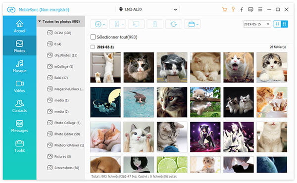 Pré-visualiser les photos à transférer entre Android et iPhone