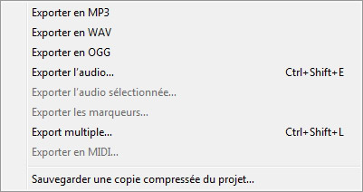 Sauvegarder l'enregistrement vocal avec Audacity