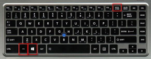 Exécuter l'outil de capture d'écran sur Toshiba