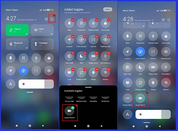 Enregistrer écran Xiaomi avec la fonction intégrée