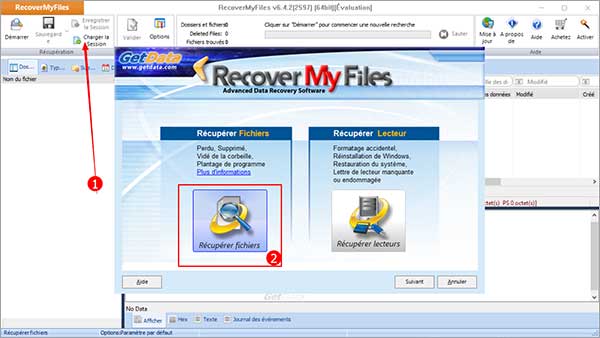 Analyse du disque avec Recover My Files