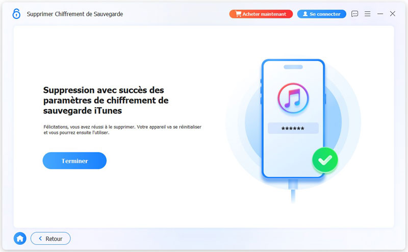 Suppression réussie