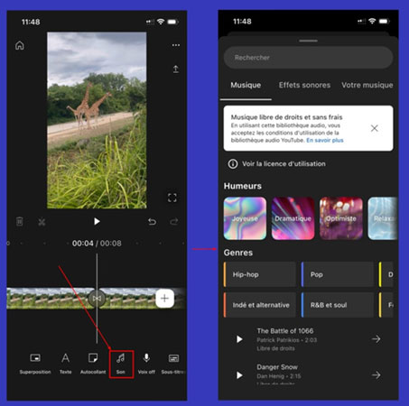 Gestion de l’audio et de la musique