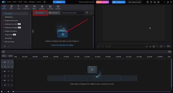Importer les vidéos dans PowerDirector